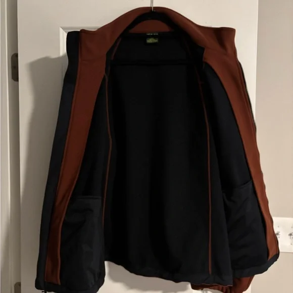 Cabela’s Men’s Orange and Black Fleece Jacket Sz XL - Picture 4 of 6